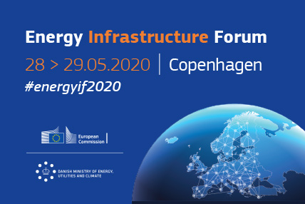 visual banner with text for energy infrastructure forum 2020