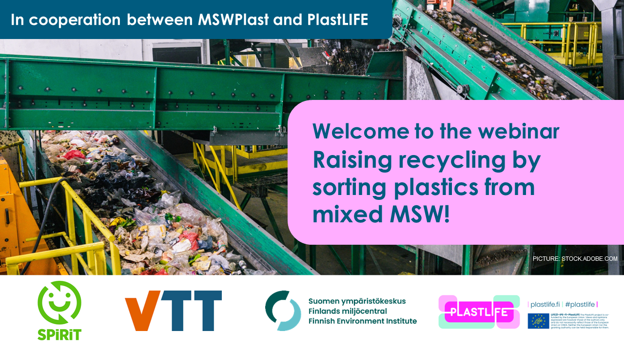 Raising recycling by sorting plastics from mixed municipal solid waste  