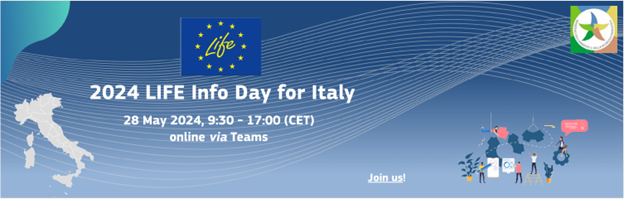 Banner LIFE Info Day for Italy 2024