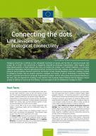 cover factsheet with a river and dots