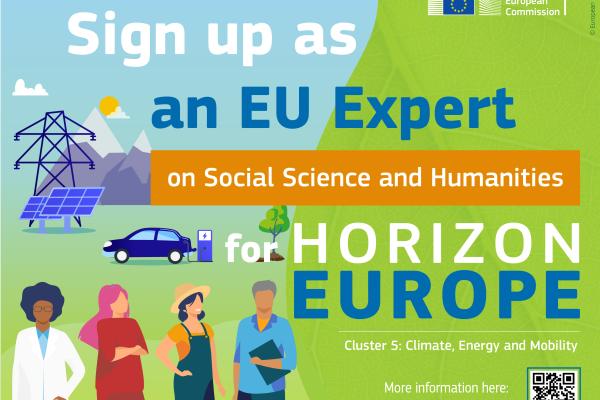 Social Sciences and Humanities Horizon Europe Cluster 5 experts needed!